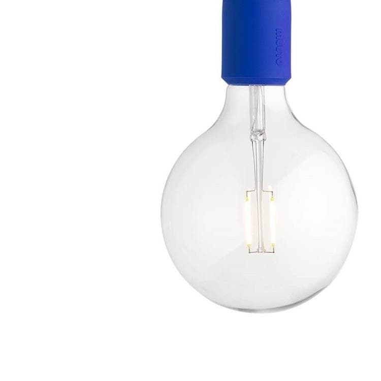 Lampa wisząca avec żarówka LED Ø12,5cm E27 blekit ultramarynowy