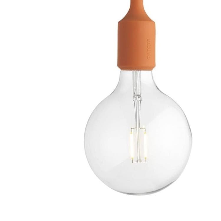 Lampa wisząca avec żarówka LED Ø12,5cm E27 Pomaranczowy