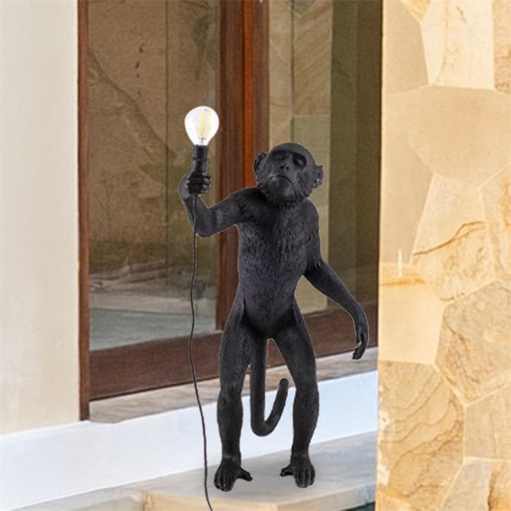 Lampa stojąca zewnętrzna Małpa stojąca Wys.54cm MONKEY Czarny