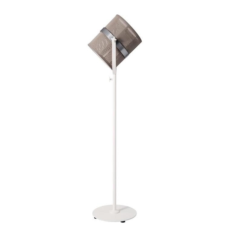 Lampa podłogowa zewnętrzna LED solarna Aluminium/Tkanina Wys.140-170cm PARIS Bialy/ Brazowoszary jasny