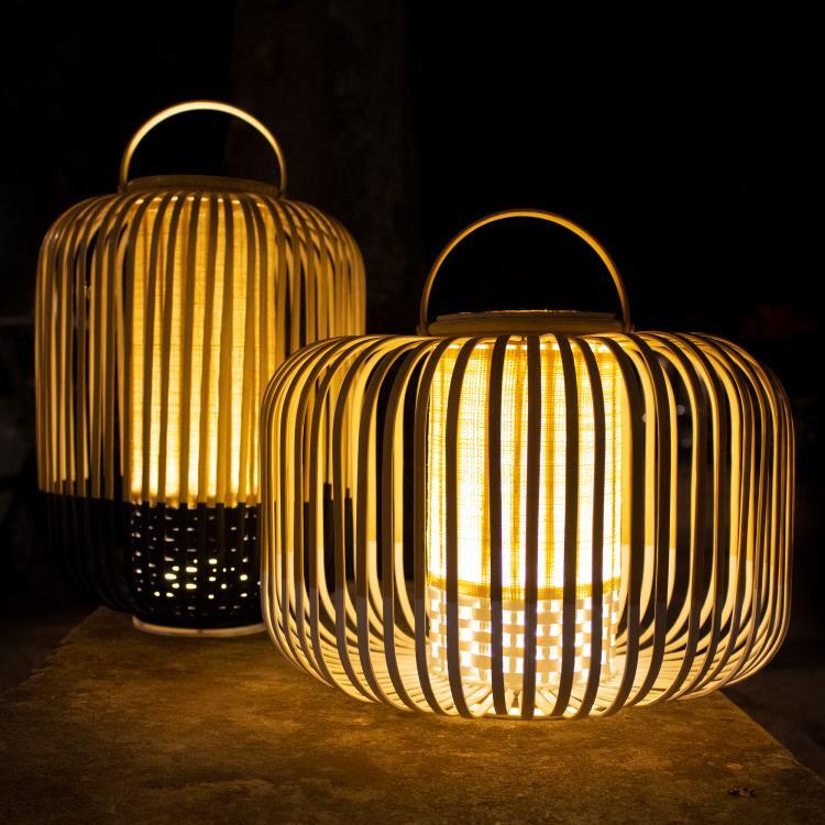 Lampa przenośna bezprzewodowa LED Bambus Wys.35cm TAKE A WAY S Bialy
