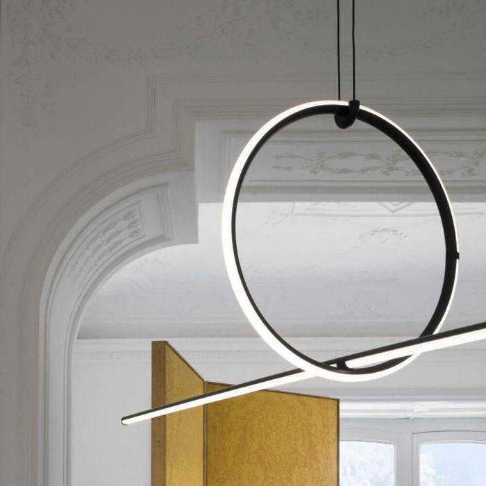 Lampa wisząca LED Aluminium Medium Round Ø66,5cm ARRANGEMENTS Czarny