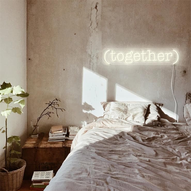  TOGETHER - Neon LED L80cm Bialy