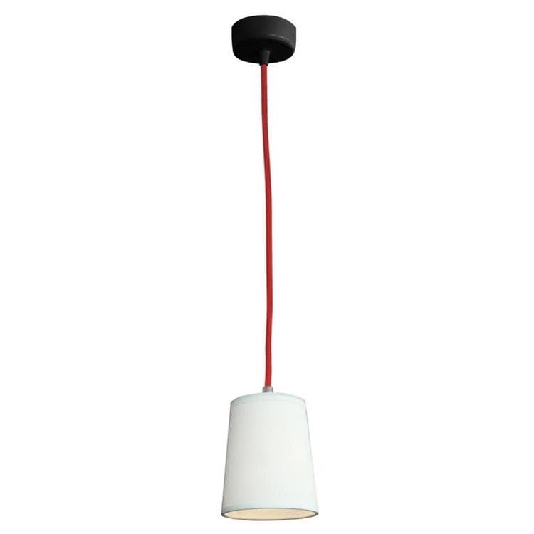 Lampa wisząca Wys.12cm LIGHTBOOK biały z czerwonym kablem