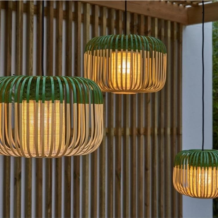 Lampa wisząca zewnętrzna Bambus Wys.23cm BAMBOO Zielony