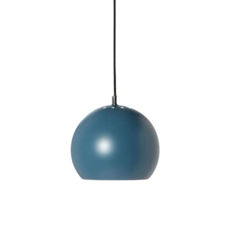 Lampa wisząca Ø18cm BALL niebieski naftowy mat