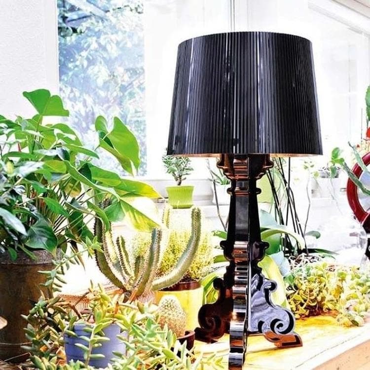 Lampa stojąca Wys.68-78cm BOURGIE czarny przeswiecajacy